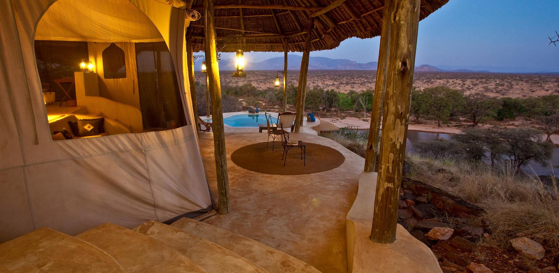 Pool terrace, Sasaab, Kenya, A&K