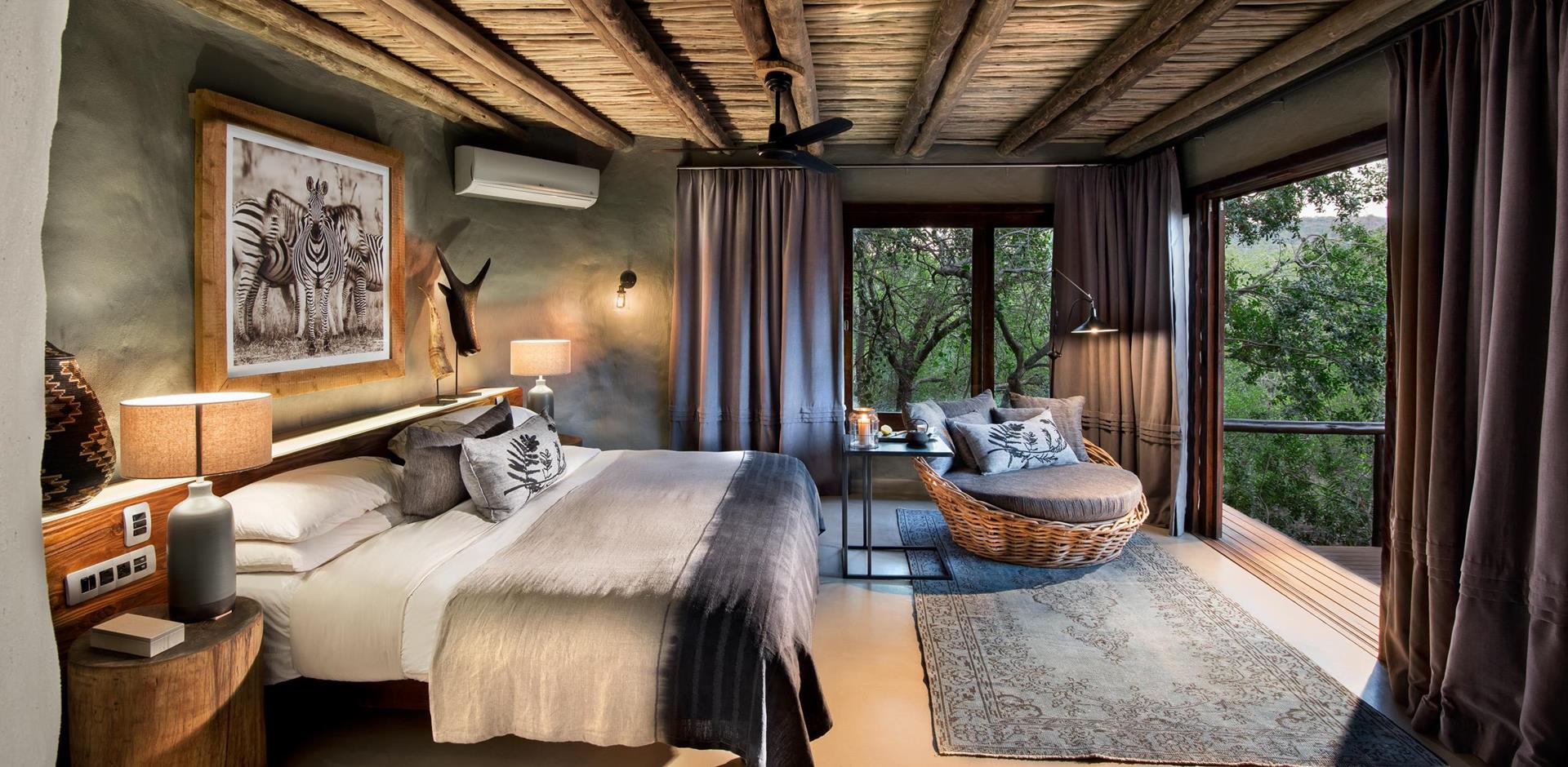 Bedroom, andBeyond Phinda Rock Lodge, South Africa, A&K