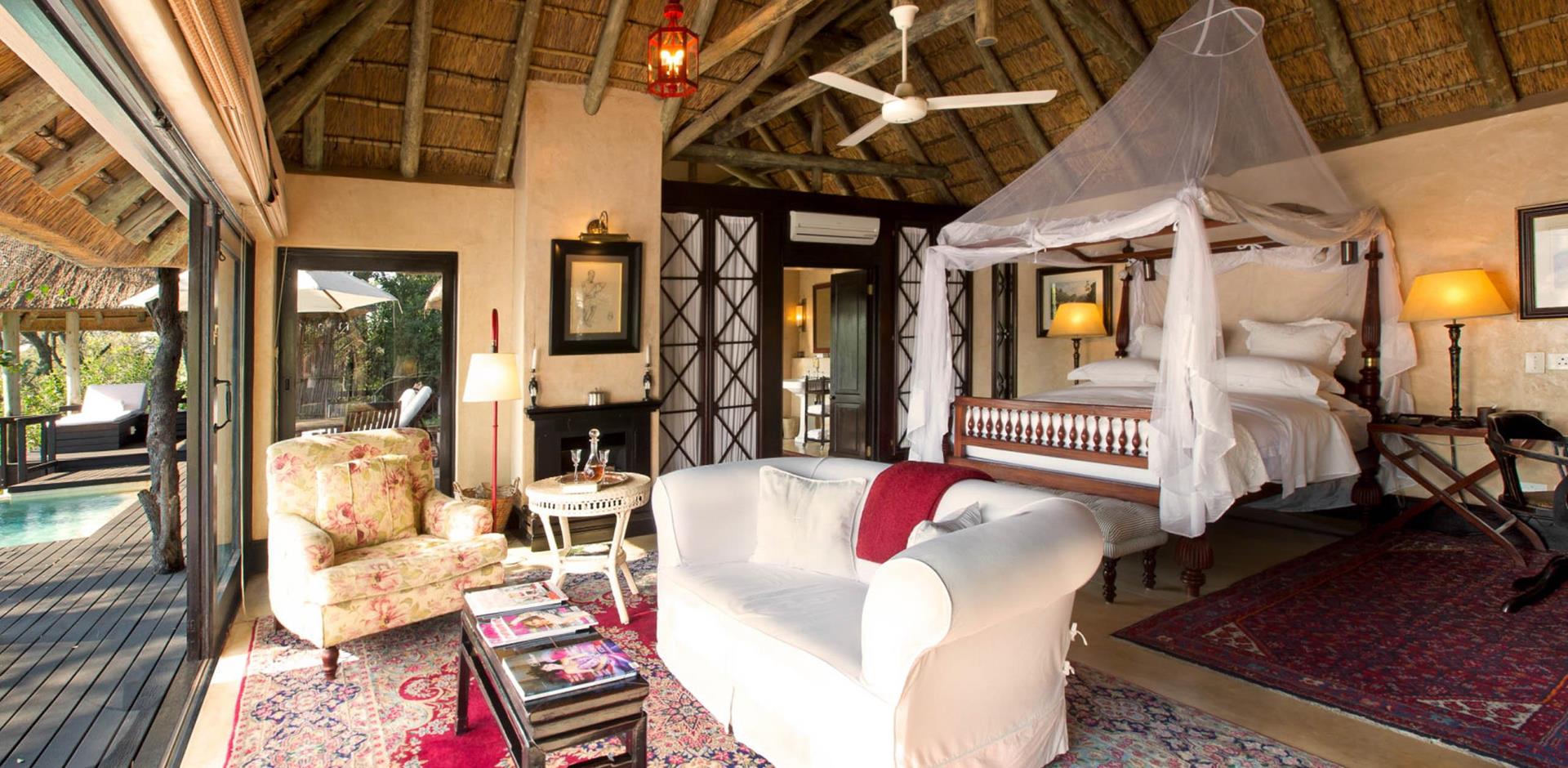 Bedroom suite, The Lodge at Royal Malewane, South Africa, A&K