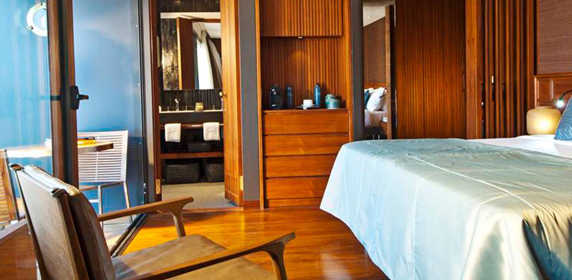 Bedroom, Aqua Expeditions Mekong Cruise, Cambodia, A&K