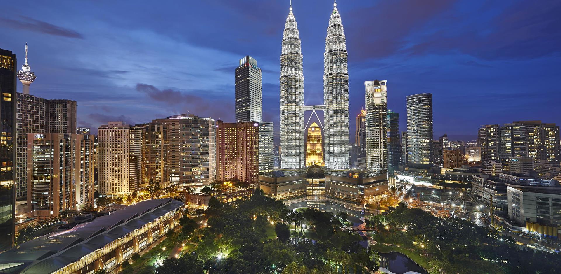 Skyline view from Mandarin Oriental Kuala Lumpur, Malaysia