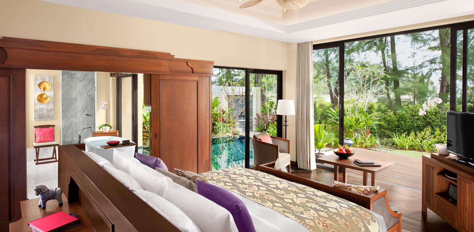 Bedroom view, Anantara Layan Phuket Resort, Thailand
