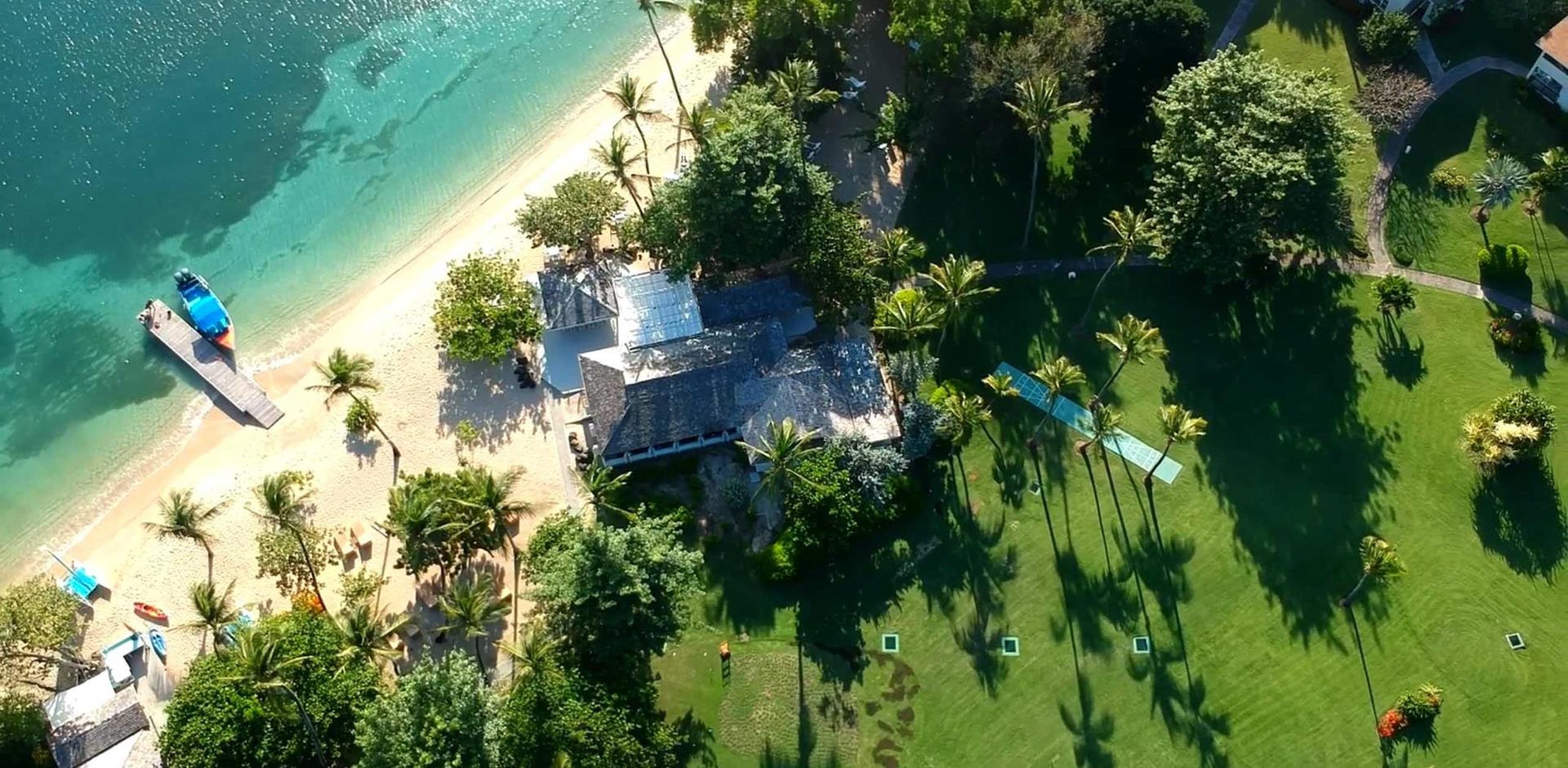 Aerial view of beach, Calabash Luxury Boutique Hotel and Spa, Grenada, Caribbean