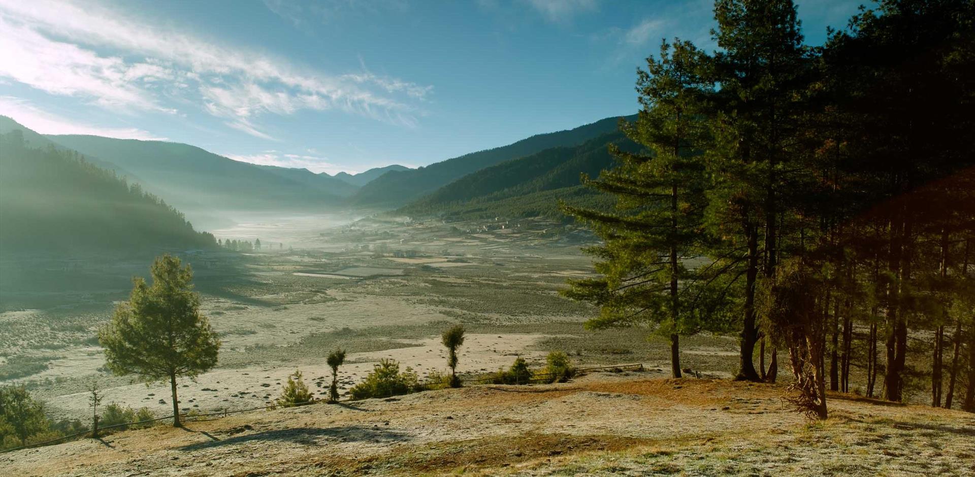 View from Amankora, Gangtey, Bhutan