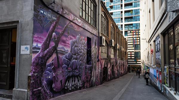 48 hours in Melbourne, A&K, Street art on ACDC Lane