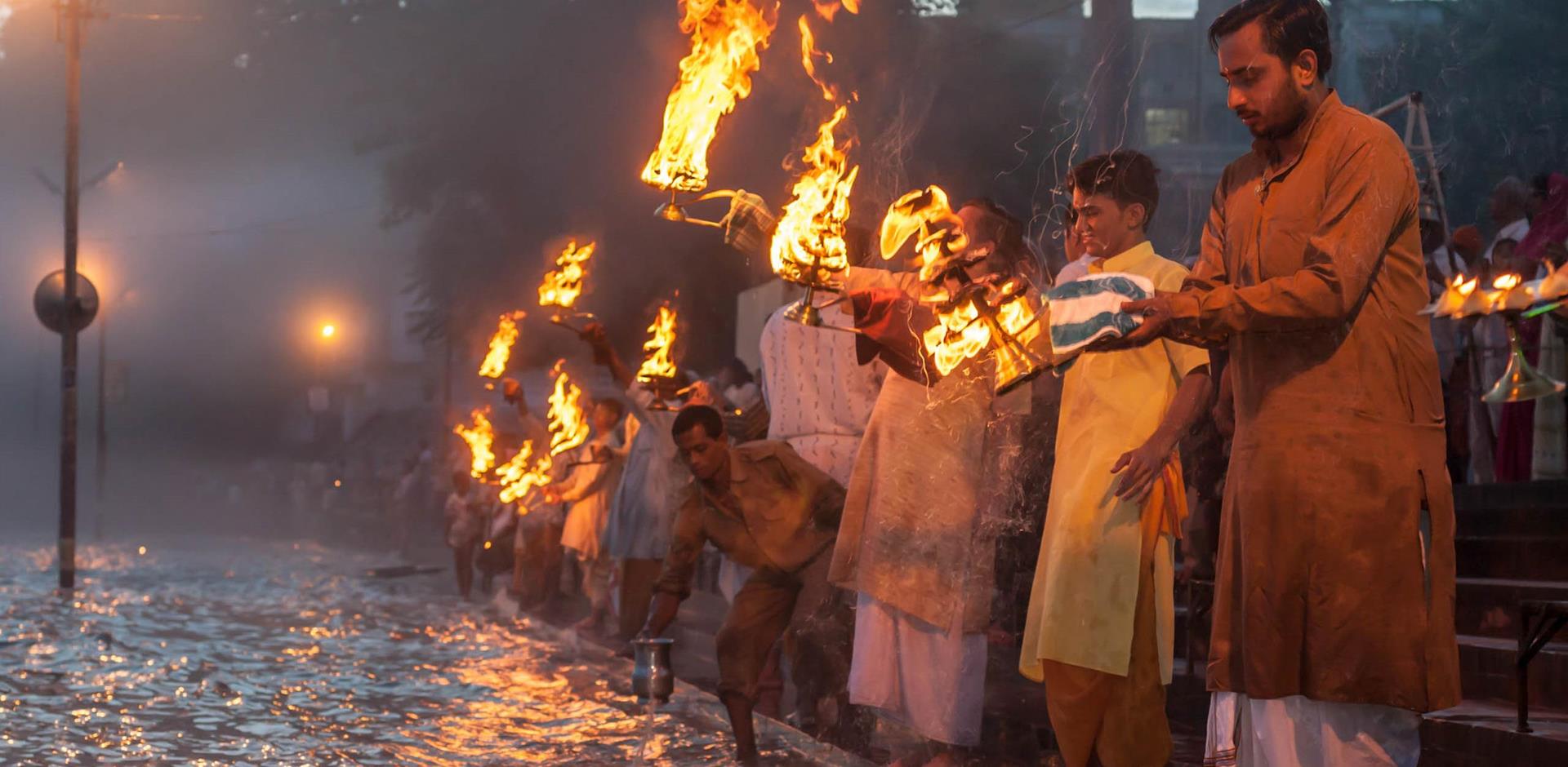 Witness the Ganga Aarti ceremony