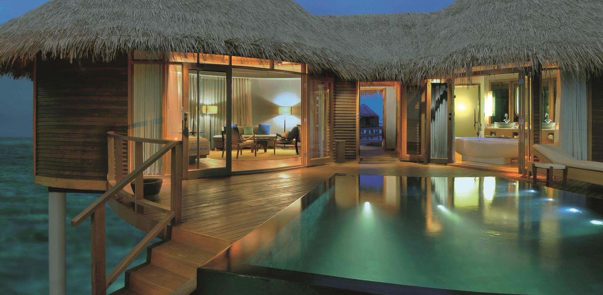 Water villa, Constance Halaveli, Maldives